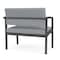 Lesro Lenox Steel Bariatric Chair Metal Frame, Charcoal, RS Fog Upholstery LS1401 - alternate 2